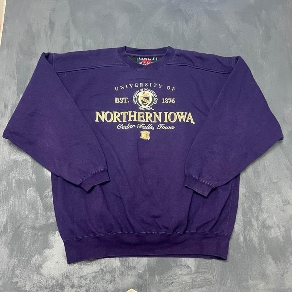 Vintage University Of Northern Iowa Sweatshirt Mens XL Purple 1990s